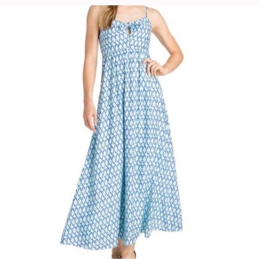 Vineyard Vines Light Blue Printed Maxi Dress